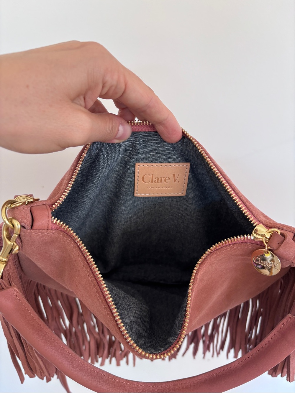 Clare V - Petit Moyen in Suede Fringe - Picture 5 of 5